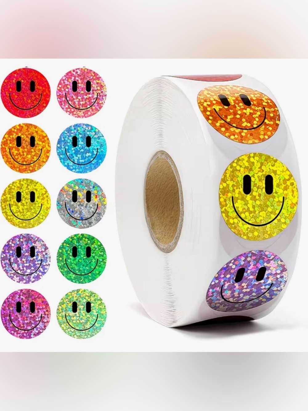 Holographic Glitter Sticker Rolls of 100 - Choose 1 - Picture 9 of 10